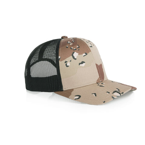 Mesh Contrast Camo Cap — DESERT CAMO/BLACK (right)