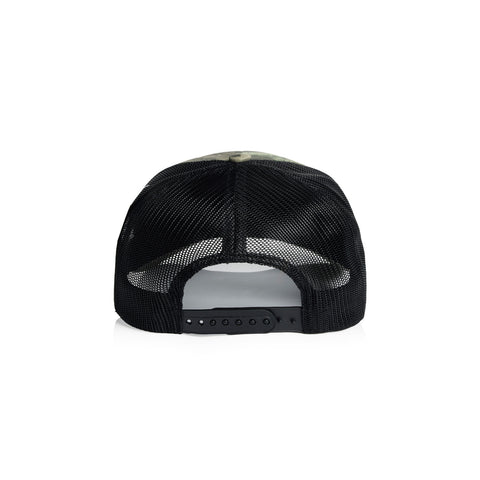 Mesh Contrast Camo Cap — TREE CAMO/BLACK (back)