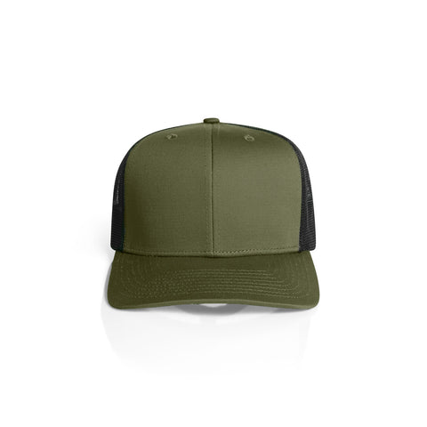 Mesh Contrast Trucker Cap — ARMY/BLACK