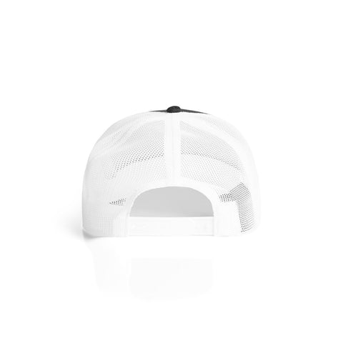 Mesh Contrast Trucker Cap — BLACK/WHITE (back)