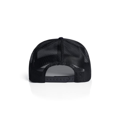 Mesh Contrast Trucker Cap — INK BLUE/BLACK (back)