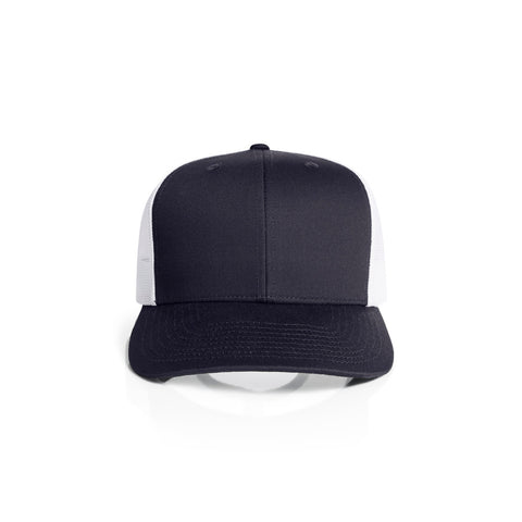 Mesh Contrast Trucker Cap — INK BLUE/WHITE