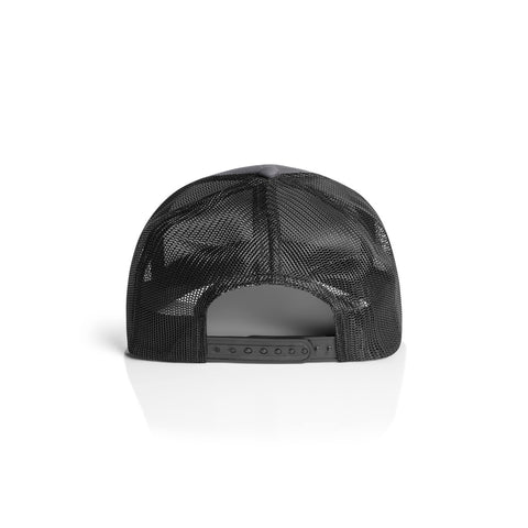 Mesh Contrast Trucker Cap — SHADOW/BLACK (back)