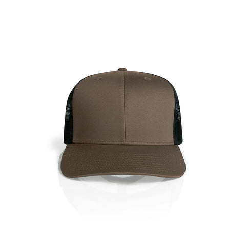 Mesh Contrast Trucker Cap — WALNUT/BLACK