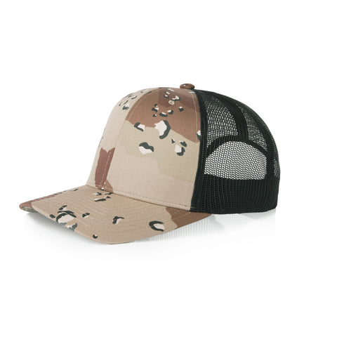 Mesh Contrast Camo Cap — DESERT CAMO/BLACK (left)