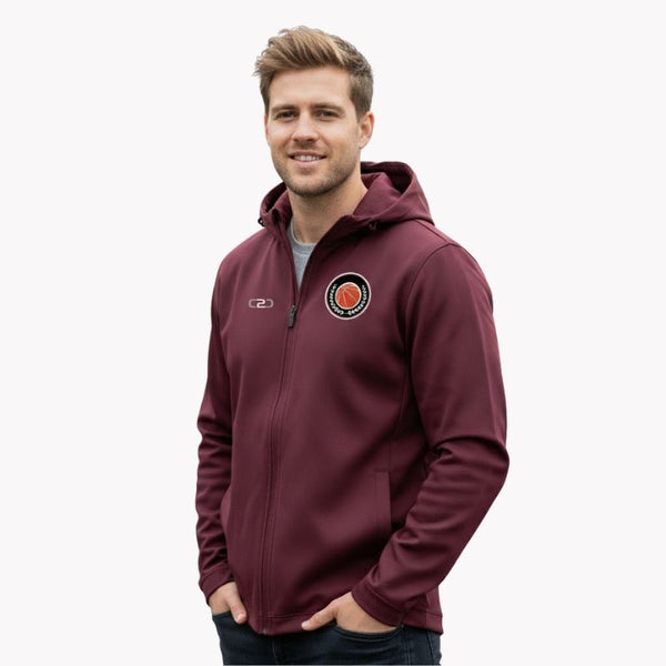 Glide SlimFit HP Tech Zip Hoodie Maroon