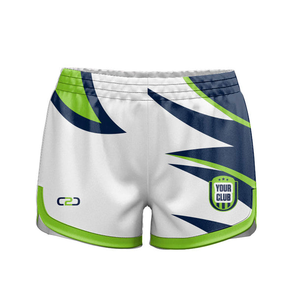 Custom SKIRMISH Ladies Shorts 7.5CM Front View