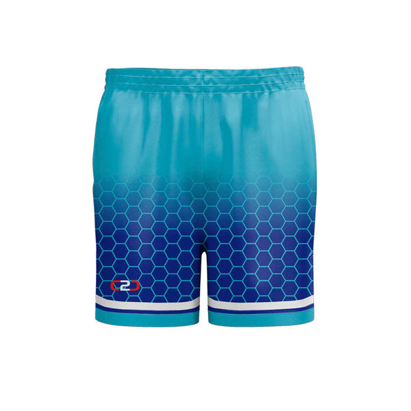 Custom Charlotte Basketball Shorts Mid Thigh Front View