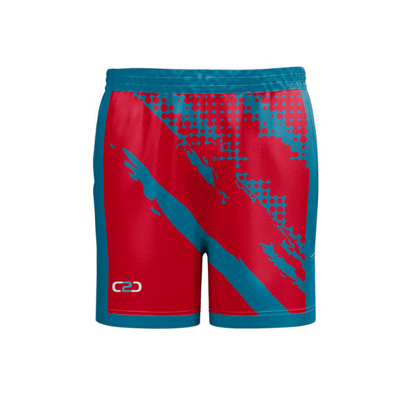 Custom West Basketball Shorts Mid Thigh Front View