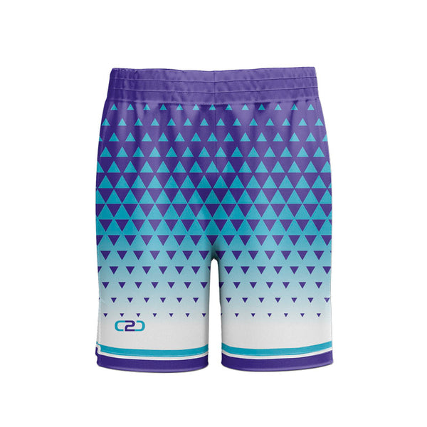 Custom Diamonds Basketball Shorts Above Knee Front View