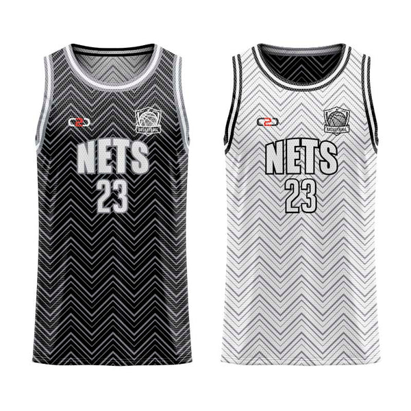 Custom Nets Core Reversible Basketball Singlet Front View